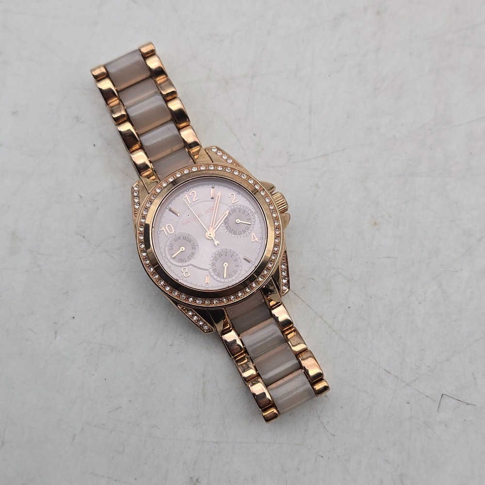 Michael Kors Chronograph Women's Mini Blair Rose Gold Tone Watch MK6175 - Picture 15 of 16